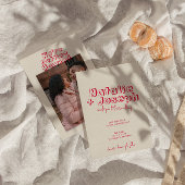 Hand-geschreven Retro Kleurrijke Moderne Vette Bru Kaart