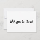 Hand geschreven Retro Unique Lijst Modern Wedding RSVP Kaartje (Achterkant)