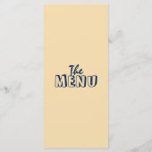 Hand-geschreven Retro Vette Moderne Unieke Huwelij Menu (Achterkant)