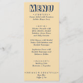 Hand-geschreven Retro Vette Moderne Unieke Huwelij Menu (Voorkant)