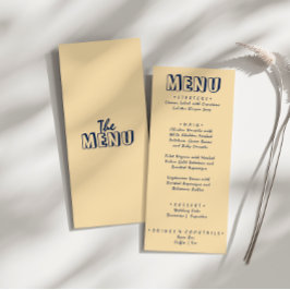 Hand-geschreven Retro Vette Moderne Unieke Huwelij Menu