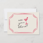 Hand Geschreven Retro Whimsical QR Code Bruiloft RSVP Kaartje (Achterkant)