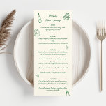 Hand geschreven tekening krabbel groene bruiloft menu<br><div class="desc">🌿🍽️ "Botanische Elegantie": Handgeschreven huwelijksmenu met groene accenten 🌿💚 Verhoog uw huwelijkseetervaring met onze "Botanische Elegantie" Handgeschreven huwelijksmenu met groene accenten—een prachtige mix van weelderig groen, delicate handtekeningen en handgeschreven charme. Dit menu verrukt niet alleen de zintuigen, maar voegt ook een vleugje natuur-geïnspireerde verfijning toe aan uw receptie, waardoor een...</div>