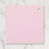 Hand Geschreven Tekening Roze Bow Baby Meisje Douc Bedankjes Labels (Achterkant)