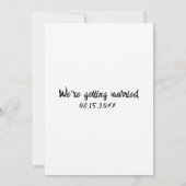 Hand geschreven Uniek Modern Lijst Retro Bruiloft Kaart (Achterkant)