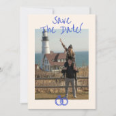 hand geschreven unieke foto bruiloft save the date (Voorkant)