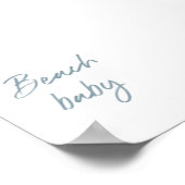 Hand geschreven waterverf strand baby poster (Hoek)