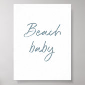 Hand geschreven waterverf strand baby poster (Voorkant)
