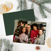 Hand gestileerde witte belettering kerstkaart