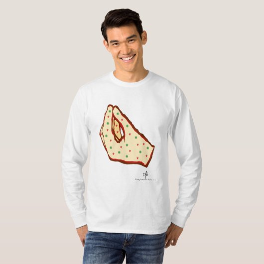 Hand Gesture Strawberry-Kiwi Pizza Unisex LS T-shirt (Voorkant volledig)