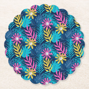 Hand Getekend Abstract Patroon Met Planten-86761 Kartonnen Onderzetters