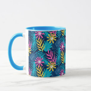 Hand getekend Abstract patroon met Planten-86761 Mok