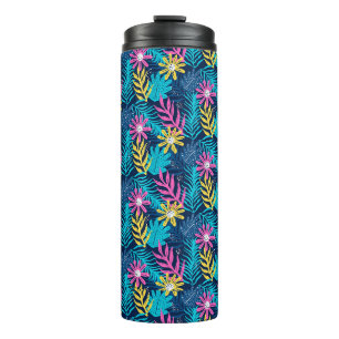 Hand getekend Abstract patroon met Planten-86761 Thermosbeker