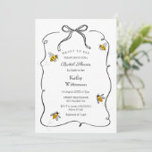 Hand getekend bedoeld om bruids douche uitnodiging (Staand voorkant)