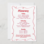 Hand getekend binden van de knoop Martini Bachelor Kaart (Achterkant)