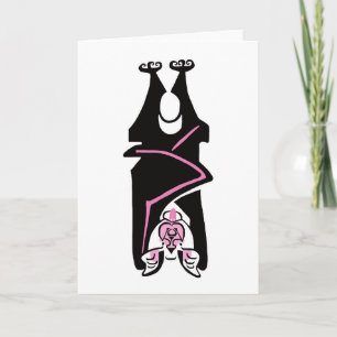 Hand getekend - Black BAT - Wildlife - Natuur Kaart