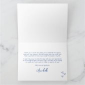 Hand getekend blauw grillig Vrijgezellenfeest Bedankkaart (Binnen)