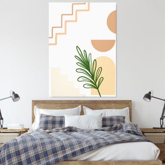 Hand getekend Boho Wall Art #1 Canvas Afdruk (Insitu (Slaapkamer))