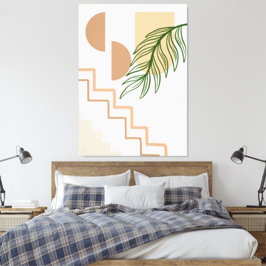 Hand getekend Boho Wall Art #3 Canvas Afdruk (Insitu (Slaapkamer))