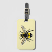 Hand getekend - Bumble BEE - Wildlife -Yellow Bagagelabel (Voorkant (verticaal))