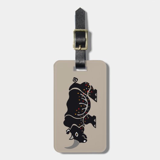 Hand getekend - Cool RHINO - Behoud - Bagagelabel (Voorkant verticaal)