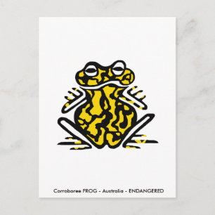 Hand getekend -Corroboree FROG - Natuur -Amfibie Briefkaart