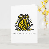 Hand getekend - Corroboree Frog - Wildlife kaart (Gele Bloem)