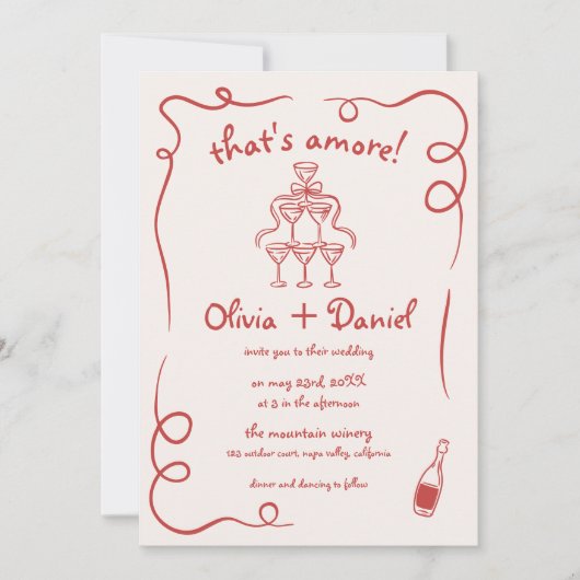 Hand getekend Dat is een meer Italiaanse grillige  Kaart (Voorkant)