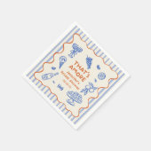 Hand getekend, dat is nog een Italiaans Vrijgezell Servet (Hoek)