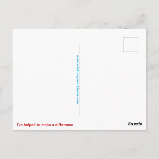 Hand getekend - DOLFIJN - Behoud - Natuur - Briefkaart (Achterkant)