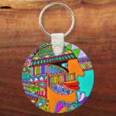 Hand getekend door EDDArt - Farao 1 Sleutelhanger (Voorkant)