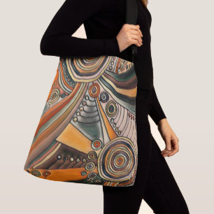 Hand Getekend door EDDArt - Gedachten 1 Crossbody Tas