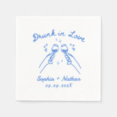 Hand getekend Drink in liefde gepersonaliseerde br Servet (Voorkant)