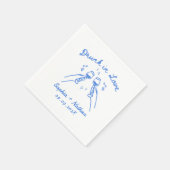 Hand getekend Drink in liefde gepersonaliseerde br Servet (Hoek)