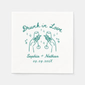 Hand getekend Drink in liefde gepersonaliseerde br Servet (Voorkant)