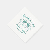 Hand getekend Drink in liefde gepersonaliseerde br Servet (Hoek)