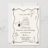 Hand getekend een beetje ouder eigenzinnige verjaa kaart (Voorkant)