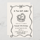 Hand getekend een klein beetje ouder eigenzinnig v kaart (Voorkant / Achterkant)