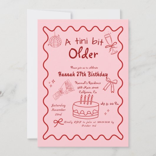 Hand getekend een klein beetje oudere Martini verj Kaart (Voorkant)