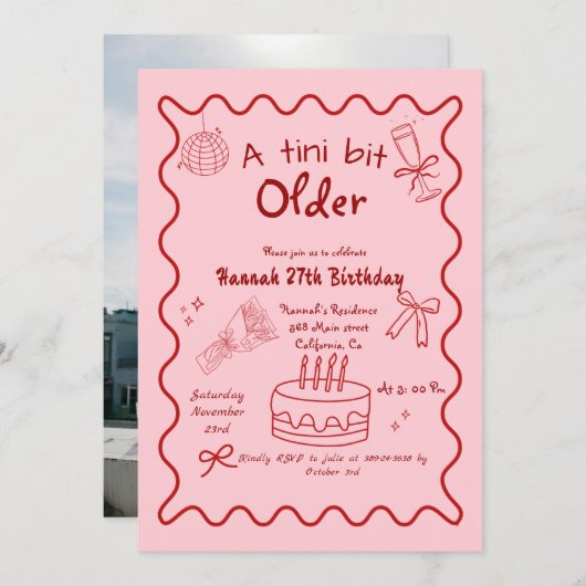 Hand getekend een klein beetje oudere Martini verj Kaart (Voorkant / Achterkant)