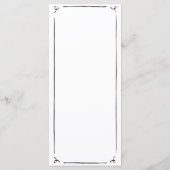 Hand getekend eigenzinnige handgeschreven bruiloft menu (Achterkant)