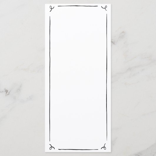 Hand getekend eigenzinnige handgeschreven bruiloft menu (Achterkant)