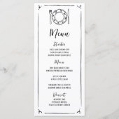 Hand getekend eigenzinnige handgeschreven bruiloft menu (Voorkant)