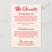 hand getekend eigenzinnige moderne bruiloft detai informatiekaartje (Voorkant)