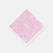 Hand getekend Elke Leeftijd Verjaardag Party Ballo Servet (Hoek)