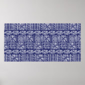  hand getekend  etnische stijl naadloze P Poster (Voorkant)