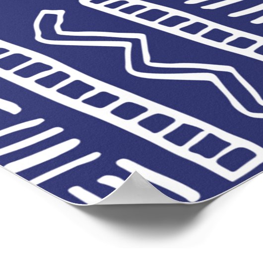  hand getekend  etnische stijl naadloze P Poster (Hoek)