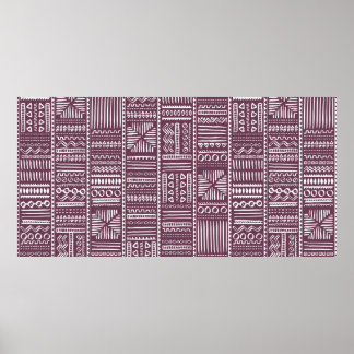  hand getekend  etnische stijl naadloze P Poster