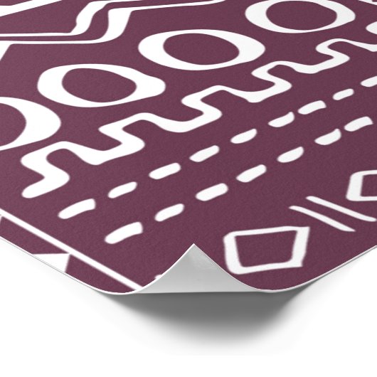  hand getekend  etnische stijl naadloze P Poster (Hoek)