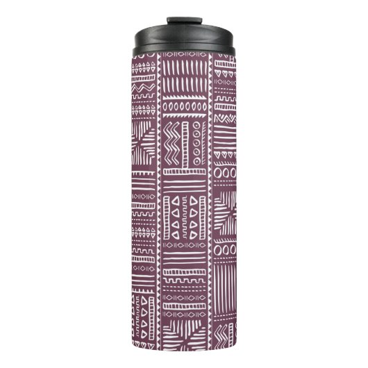  hand getekend  etnische stijl naadloze P Thermosbeker (Voorkant)